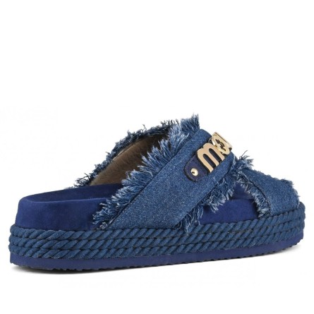 MOU - Sandale Denim croisé