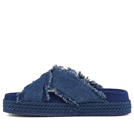 MOU - Sandalo Criss-cross Denim