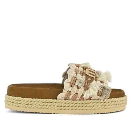 MOU - Sandal Monoband-Seil-Fransen