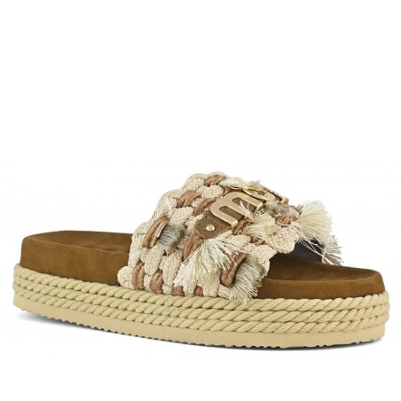 MOU - Sandal Monoband-Seil-Fransen