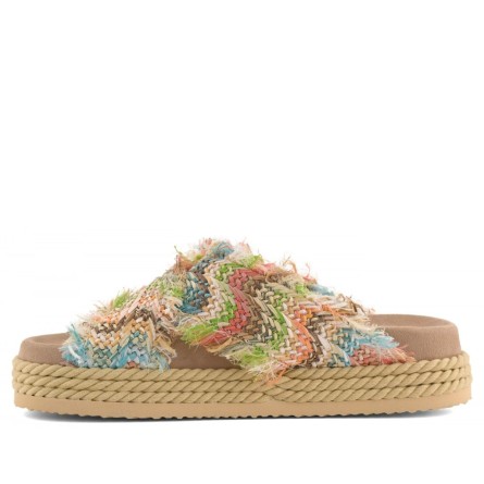 MOU - Sandalia Criss-Cross Raffia