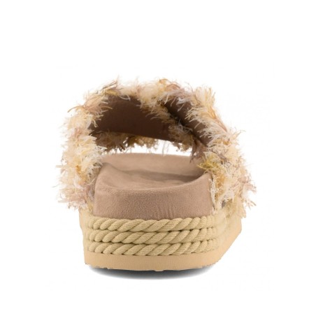 MOU - Sandal Criss-Cross with metallic stitching