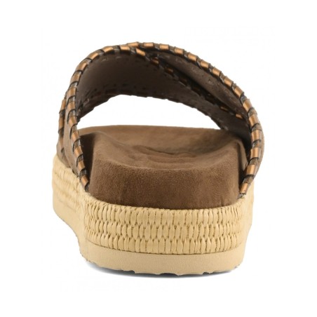 MOU - Sandalo Criss-Cross con cuciture metallizzate