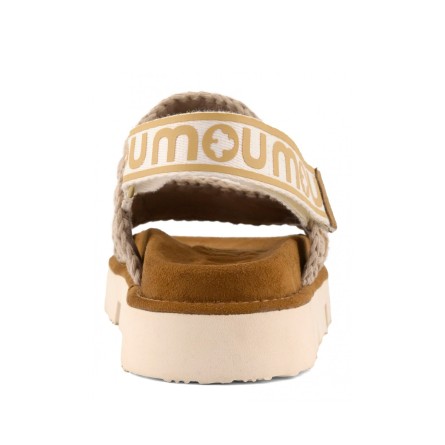 MOU - Bio sandalo suede con logo in...