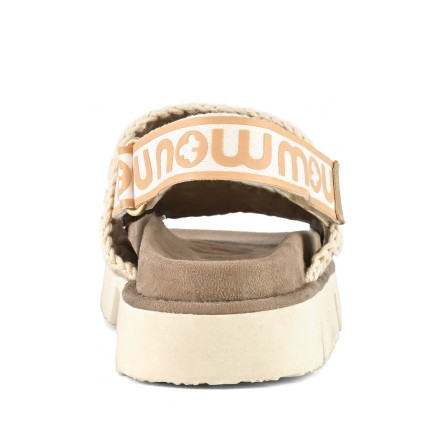 MOU - Bio sandalo suede con logo in...
