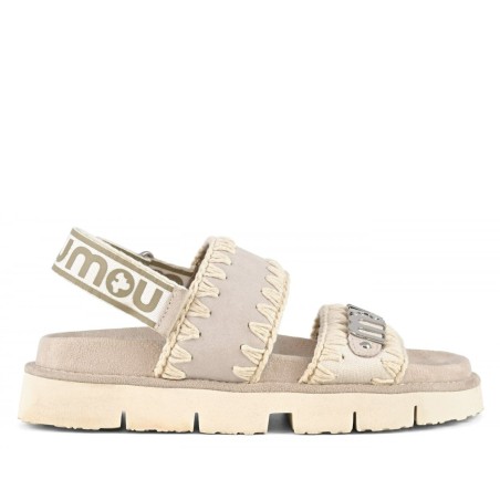 MOU - Bio Sandal in suede and canvas