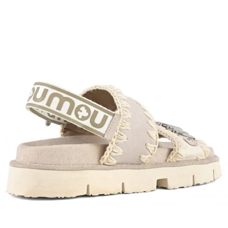 MOU - Bio Sandal in suede and canvas