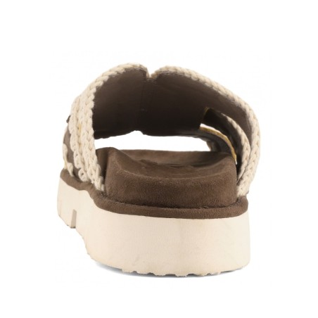 MOU - Sandales bio bicolores avec logo en métal