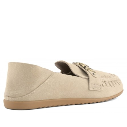 MOU - Ballerines en daim avec logo en métal