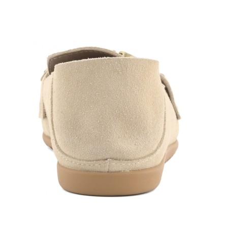 MOU - Ballerina in suede con logo in...