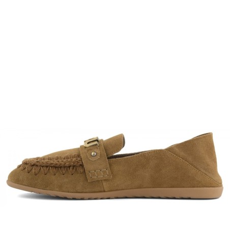 MOU - Ballerines en daim avec logo en métal