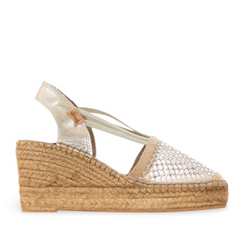 VIDORRETA - Espradrillas in rafia beige